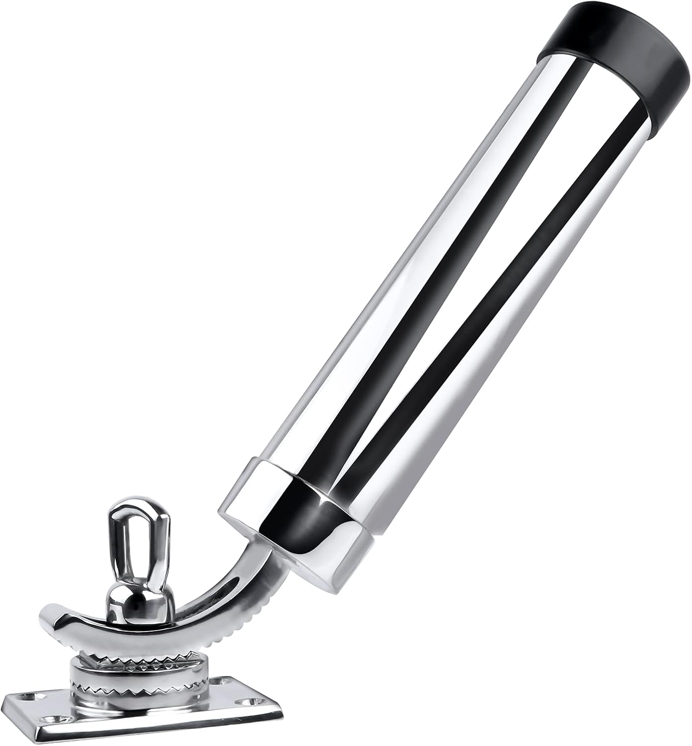 360 Degree Adjustable Fishing Rod Holder, Deck Mount 316 Stainless Steel Rod Pod Rack for Marine Boat Yacht