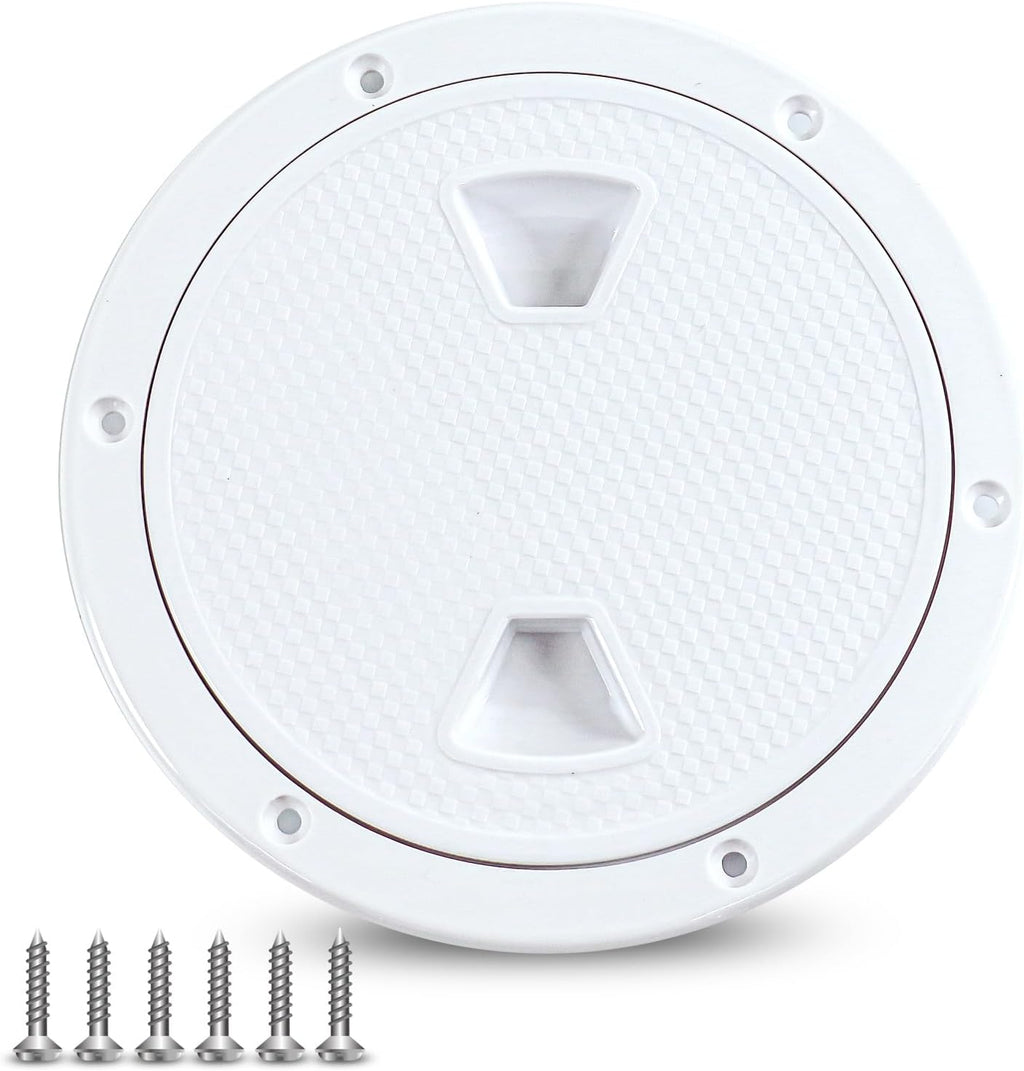 Boat Hatch, 4" 6" 8" Round Non Slip Inspection Hatch w/Detachable Cover for Marine Boat Yacht (8 Inch)