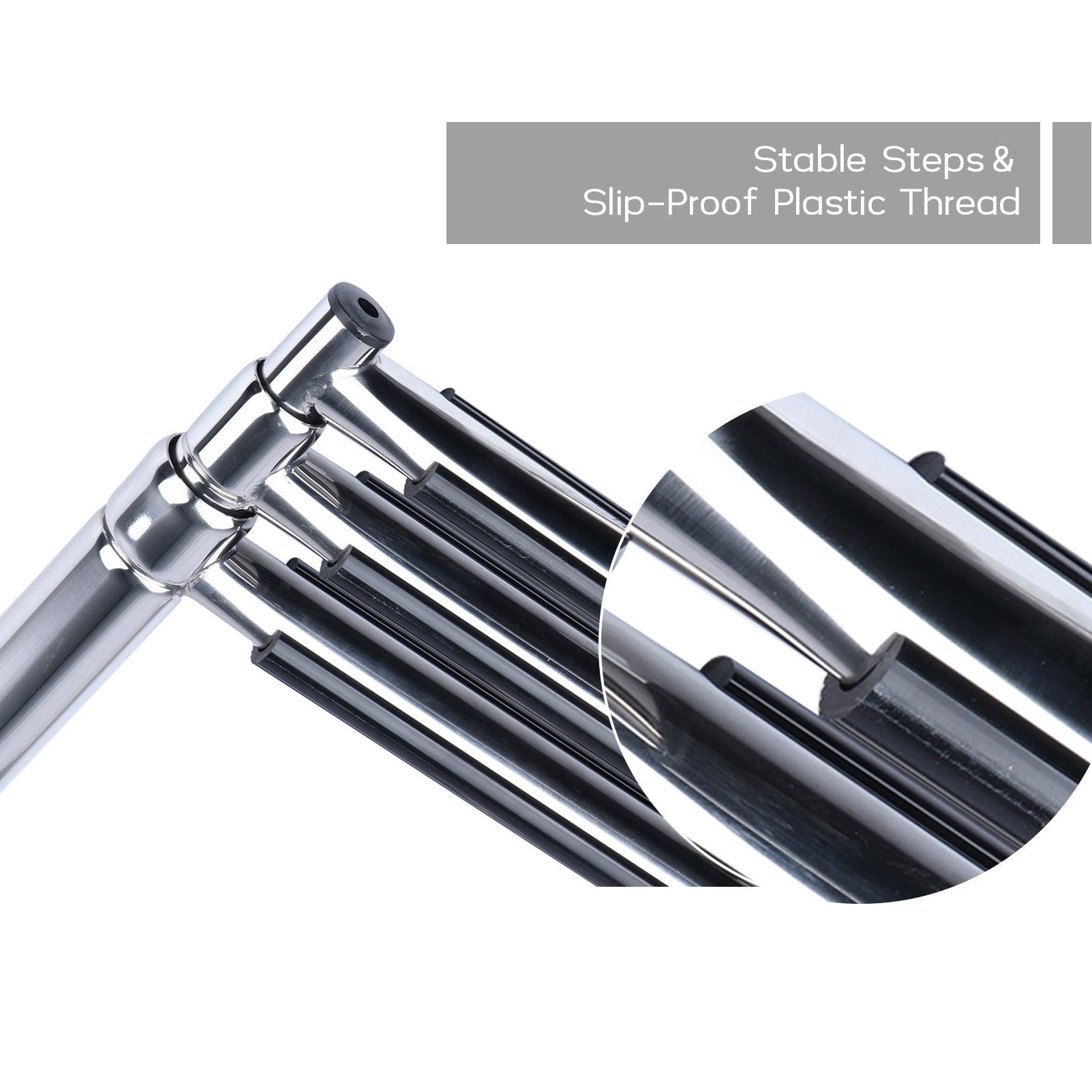 3 Step Boat Ladder, Marine Grade Stainless Steel Telescoping Folding Pontoon Boat Ladder Dock Swim Ladder for Boat Yacht